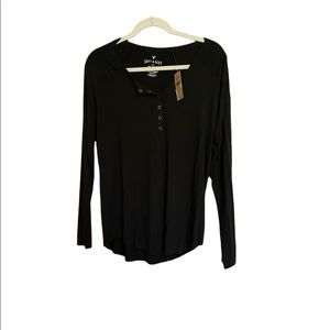 American Eagle Black Long Sleeve Top